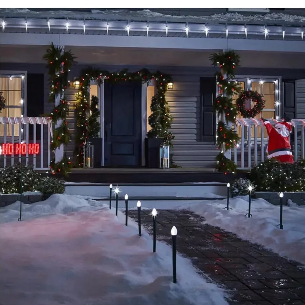 Cool White 50 LED C9 Christmas Lights - Picture 4 of 7